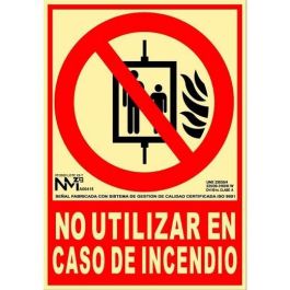 Cartel de extinción "no utilizar en caso de incendio" clase b (pvc 0,7mm) 21x30cm normaluz Precio: 2.78999985. SKU: S7907025