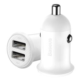 Baseus Cargador de Coche 24W 2 Puertos USB 2.4A+2.4A (4.8A) - Blanco Precio: 4.9973. SKU: B1AS5BZEGL