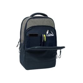 Mochila para Portátil Kappa Dark Navi Gris Azul marino 29 x 44 x 15 cm