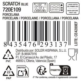 La Mediterranea Bol Scratch Blue 20.3 cm x 4 cm (12 Unidades)
