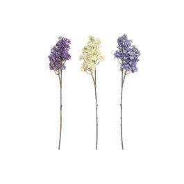 DKD Home Decor Flor Blanco Azul Lila 15 x 64 x 15 cm (12 Unidades) Tacto Real Seda PE