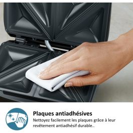 Philips Sandwichera HD2331/90 - 750 W - Placas triangulares - Negra