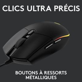 Logitech G203 Ratón Gaming LIGHTSYNC RGB personalizable, 8.000 DPI, 6 Botones Programables, USB, Negro Logitech G203 Ratón Gaming LIGHTSYNC RGB personalizable, 8.000 DPI, 6 Botones Programables, USB, Negro