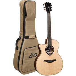 LAG Guitarra Acústica Auditorium Hyvibe H2 30 A/E Cutaway para Zurdos