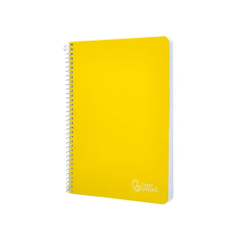 Liderpapel Cuaderno espiral Witty A5 tapa dura 80 hojas 90gr cuadro 4mm con margen color amarillo