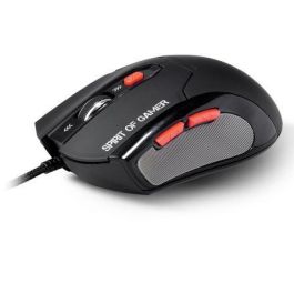 RATÓN SPIRIT OF GAMER PRO-M2 - 2800DPI - 6 BOTONES - LUZ DE FONDO - USB - CABLE 1.5M - NEGRO Y ROJO