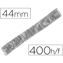 Q-connect Espiral Metálico 64 5:1 44mm 1,2mm Negro Encuadernación Caja 25 Unidades