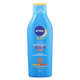 Nivea Sun Solar Milk Protect & Sunbathe F30 200 mL Nivea Sun Solar Milk Protect & Sunbathe F30 200 mL Precio: 12.50000059. SKU: S0542411