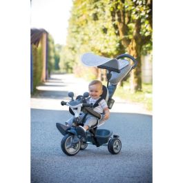 Smoby - Triciclo Baby Driver Plus Gris - Bicicleta Evolutiva Infantil desde 10 Meses - Ruedas Silenciosas - Freno de Estacionamiento