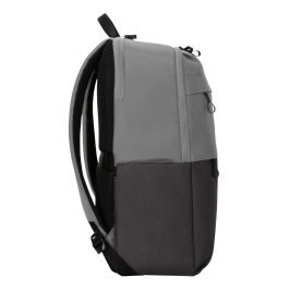 Targus Sagano Travel Mochila para Portátil 15.6 Pulgadas (39.6 cm) con Compartimento Seguro, Impermeable, Hecha de Material Reciclado RPET, 2 Bolsillos Frontales, Color Gris
