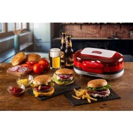 Ariete 205/00 Máquina de Hamburguesas Party Time Roja - Diseño Exclusivo y Compacto Ariete 205/00 Máquina de Hamburguesas Party Time Roja - Diseño Exclusivo y Compacto