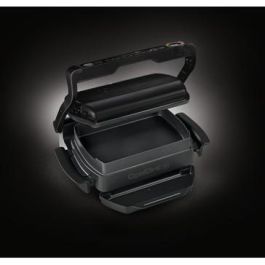 Tefal Tischgrill OptiGrill GC7148 Parrilla de sobremesa Negro, Acero Inoxidable, 600 cm², 6 Programas