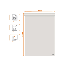 Nobo Bloc Congreso Papel Reciclado Cuadriculado/Liso 580x810 mm 50 Hojas 70 g/m² Certificado Nordic Swan