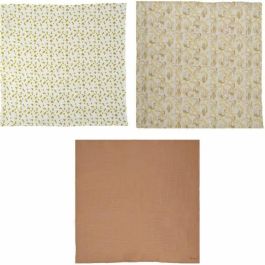 Domiva DOM3700948340745 Pack de 3 arrullos de muselina de algodón Honey Moon - Suave y transpirable