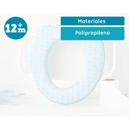 KioKids Petits Moments Reductor WC Azul con Asas y Protector Antisalpicaduras para Niños +12 Meses
