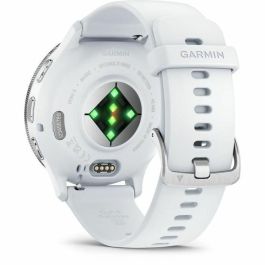Garmin 1701774180445 Reloj GPS conectado Venu 3 WiFi 35,4 mm (1.4) Acero Plateado Caja Blanca Correa Silicona Blanca