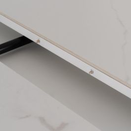 Mesa Extensible Blanco-Negro 120 X 120 X 75 cm