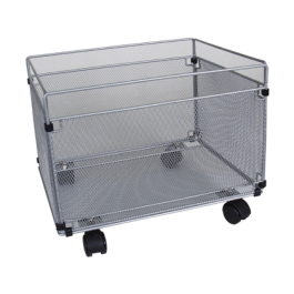 Q-connect Carrito para Carpetas Colgantes KF00830 Rejilla Plata Metálico con Ruedas Folio Prolongado 380x325x300 mm