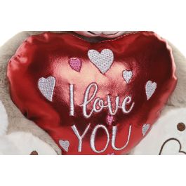 DKD Home Decor Peluche Oso Beige Marron 19 x 23 x 23 cm (4 Unidades)