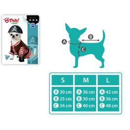 Disfraz de Pirata para Perro Rojo Talla M de Poliéster