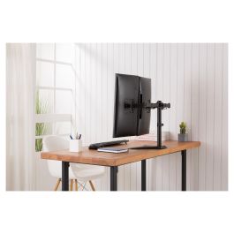 Digitus Soporte para Dos Monitores hasta 32" y 8 kg por Brazo, Color Negro