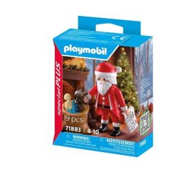Playmobil Papá Noel con Lista de Deseos, Muñeca, Osito, Velero y Saco de Yute. Figura de Plástico para Niños +3 Años
