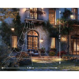 Telaraña Decorativa Blanca 5x4,8m para Halloween - Estirable, Realista, Ambiente Espeluznante en Jardín & Interior