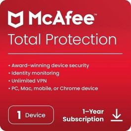 Mcafee Antivirus Total Protección para 1 Dispositivo 1 Año ESD Precio: 39.88999982. SKU: B1ARX5ZEML