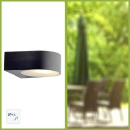 Brilliant Tyler Lámpara Pared Exterior negra, metal y vidrio, E27, 60W Brilliant Tyler Lámpara Pared Exterior negra, metal y vidrio, E27, 60W