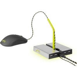 CHERRY Xtrfy B4 Mouse Bungee con LED y Hub USB 2.0 de 4 Puertos