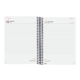 Finocam Agenda Anual Year Espiral E10-155x212 mm 1Dp Negro 2025