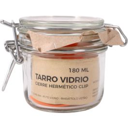 Tarro Hermético de Vidrio con Cierre Clip 180 ml - La Mediterranea (36 Unidades) Tarro Hermético de Vidrio con Cierre Clip 180 ml - La Mediterranea (36 Unidades)