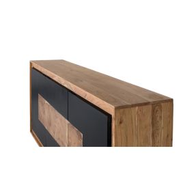 Giner y Colomer Aparador Contemporáneo en Madera de Mango con Patas de Hierro Negro