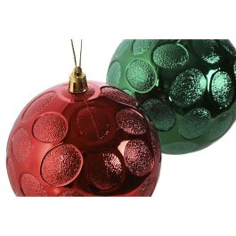 Bola Decoracion Navidad Tradicional DKD Home Decor Rojo Verde 10 x 30 x 20 cm Set de 6 (2 Unidades)