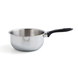 Quid Cazo Aneto Acero Inoxidable 18 cm Antiadherente, Mango de Baquelita, Apto para Todas las Fuentes de Calor