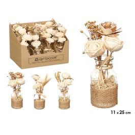 Giftdecor Jarron Ramillete Flores 3 Modelos Surt Blanco 11x25x11 cm Fibra Natural Precio: 45.50000026. SKU: B16QCZ5LBQ