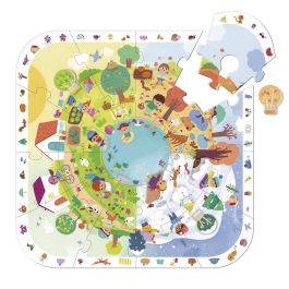 GOULA Puzzle XXL Estaciones del Año, 29 Piezas de Madera Educativo para Niños +3 Años, 1110100764