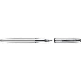 Pelikan P36 Jazz Noble Elegance – Pluma Estilográfica Plata, Plumín Acero Inoxidable, Tinta Azul, Carga Cartucho
