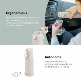BABYMOOV Calentador de Biberones Portátil Moov & Feed BBM3661276184398 Beige Mineral 340ml Regulación Temperatura