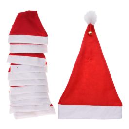 Gorro navideño Santa Claus con cascabel - 30x40 cm - 100% poliéster Precio: 1.88999943. SKU: S7905412
