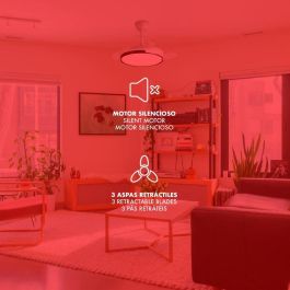 AVANT Ventilador de Techo 36 pulgadas con Aspas Retráctiles, Motor 30W, LED 36W, 3 Temperaturas y Control por App