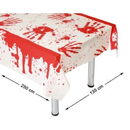 Mantel Sangriento Halloween 250x135 cm Con Huellas Decoración Fiesta Temática Precio: 1.49999949. SKU: B1FHSMAJYA