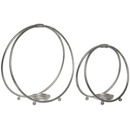 Portavela Moderno DKD Home Decor Plateado 16 x 39 x 38 cm Set de 2 Precio: 24.50000014. SKU: B1FD5G63XB