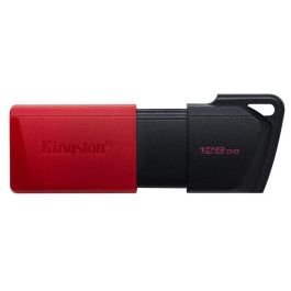 Kingston DataTraveler Exodia M Pendrive USB 3.2 Gen 1 128GB Negro/Rojo, con Tapa Deslizante y Anilla para Llavero