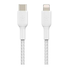 Belkin CAA004BT1MWH Cable USB-C a Lightning Trenzado Boost Charge 1m Blanco