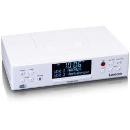 Lenco KCR-190 Radio de Cocina Analógica y Digital DAB+ FM PLL Bluetooth 5.2 Pantalla LCD Blanco Altavoces Incorporados