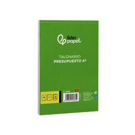 Liderpapel T230 Talonario Presupuesto Cuarto Original y Copia 144 x 210 mm