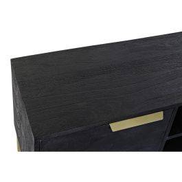 Mueble Tv Moderno DKD Home Decor Negro Dorado 38 x 51 x 147 cm