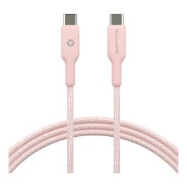 dbramante1928 re-charge CB20CCPI7206 - Cable USB-C a USB-C 1.5 m, Macho a Macho, 60W, Carga Rápida, Trenzado, Rosa