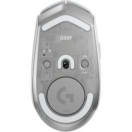 Logitech G309 Ratón Inalámbrico Gaming Óptico Blanco - Sensor HERO 25K 25600 DPI con 6 Botones Programables LIGHTSPEED
